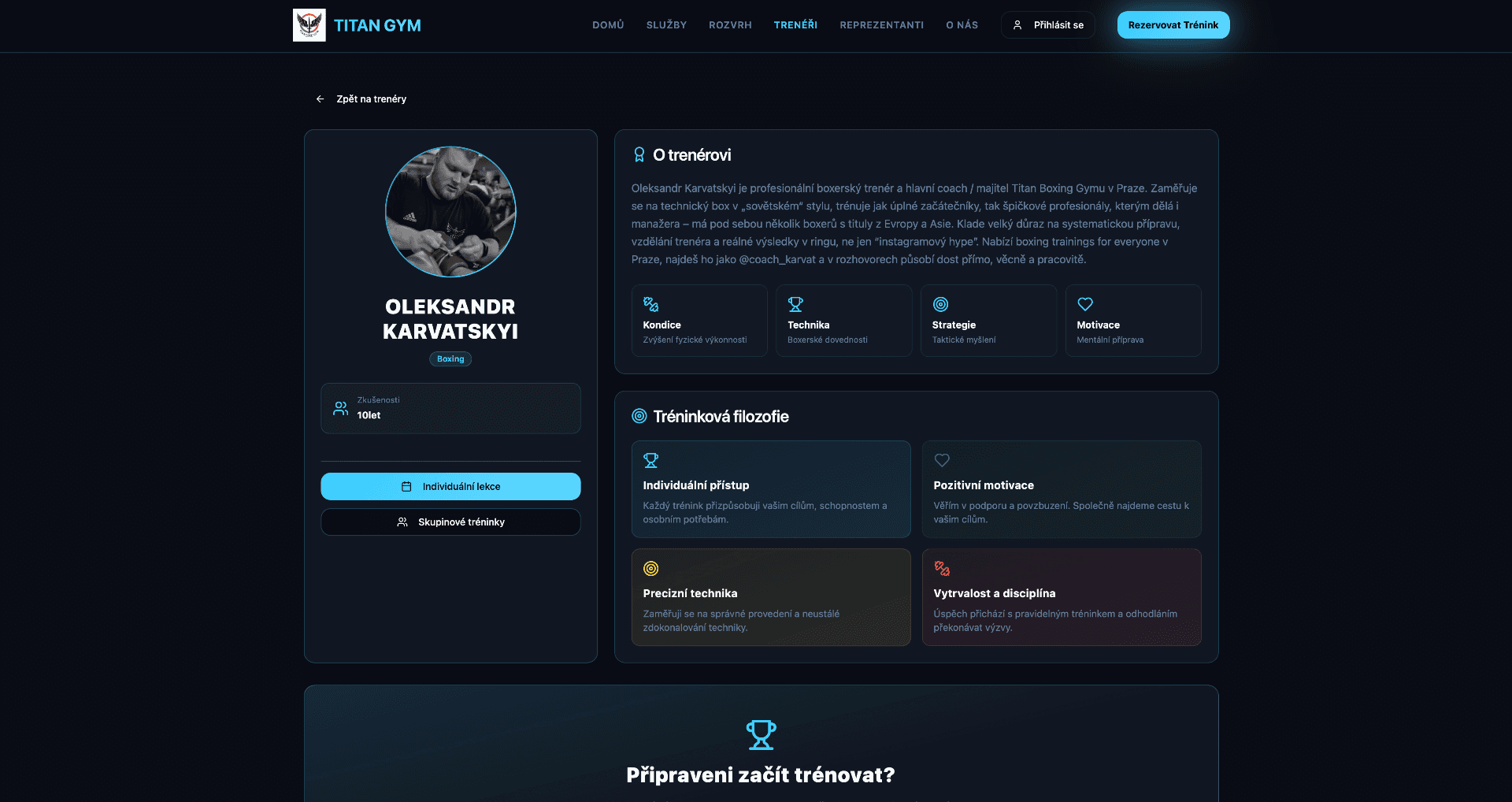 Titan Gym — ukázka realizace