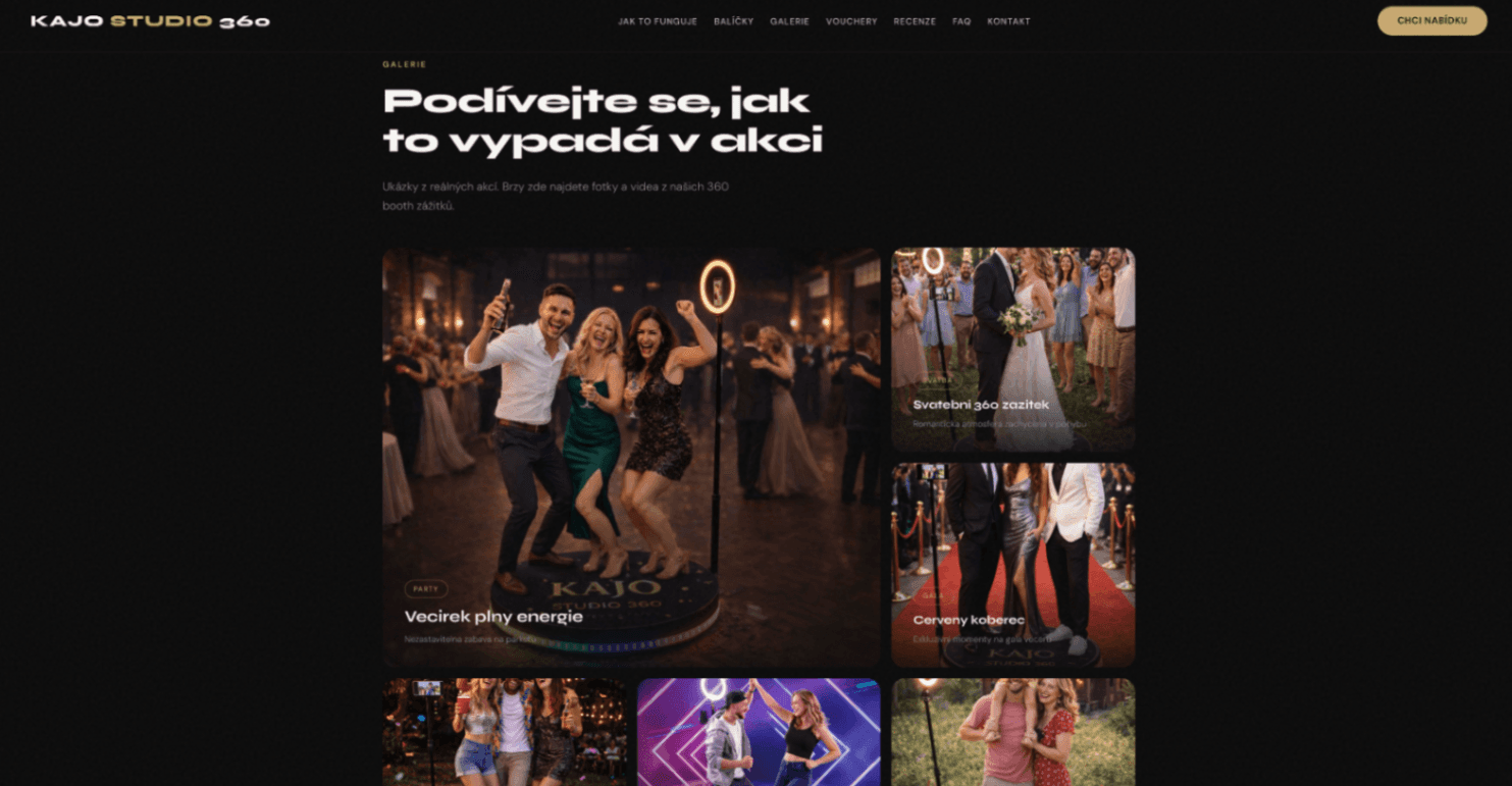 KAJO Studio 360 – web pro 360° video booth a eventy