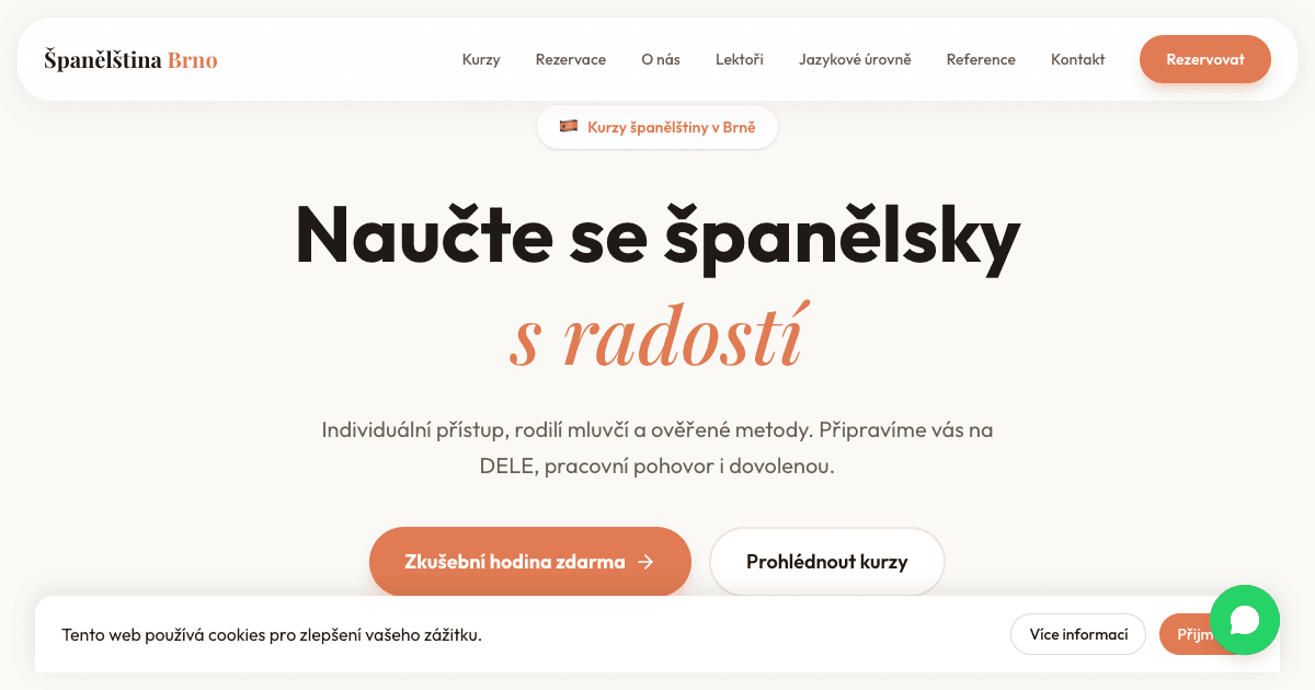 Španělština Brno — ukázka realizace